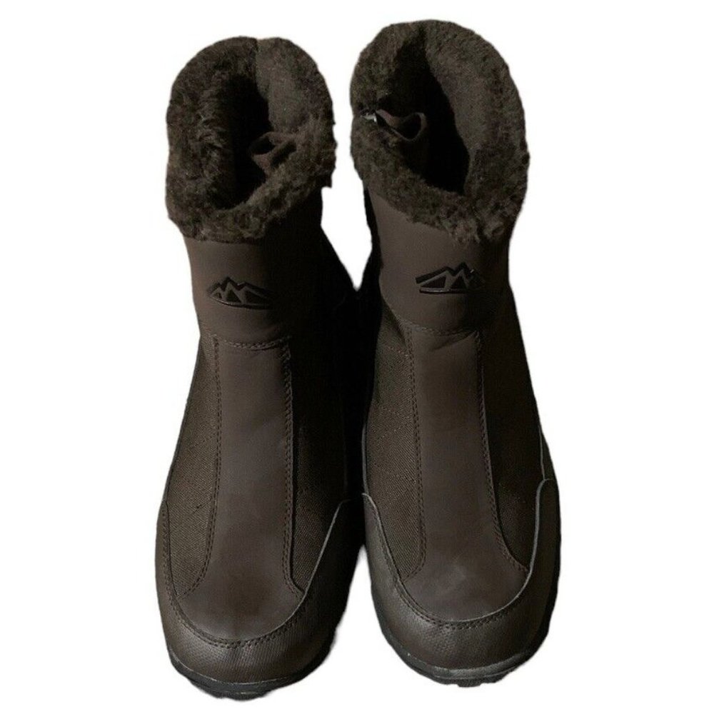 3M Thinsulate Weather Proof Men’s Impermeable Brown Zipper Side Boots Size 8